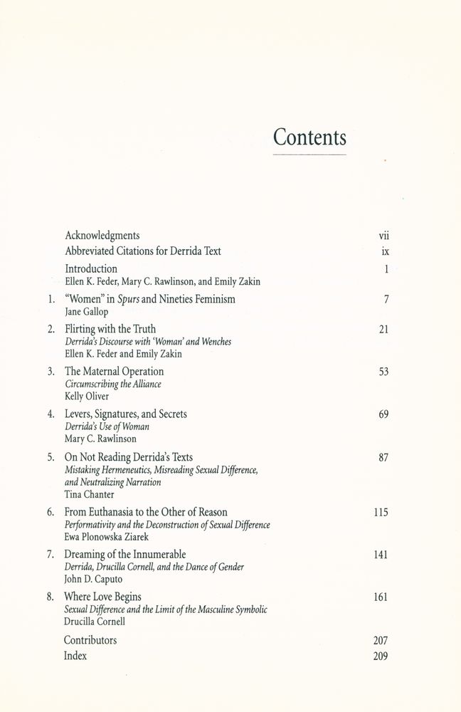 『Derrida and feminism : recasting the question of women』 2