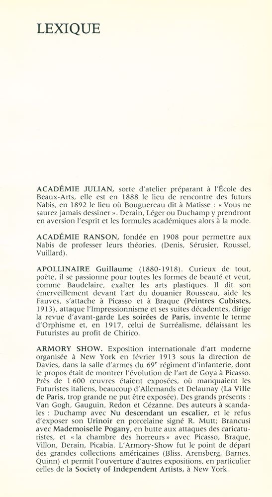 『ÉCOLE DU LOUVRE NOTICES D'HISOIRE DE L'ART 2 - le XXe siècle - 1』 2