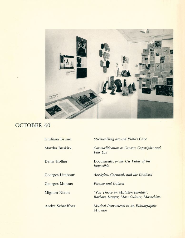 『OCTOBER』 59, Winter 1992 3