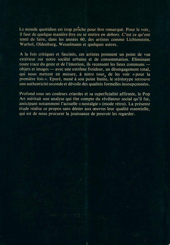 『POP ART ET ÉVIDENCE DU QUOTIDIEN : Pour une sociologie du regard esthétique』 4