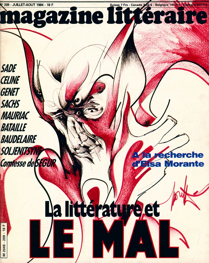 『magazine littéraire』 N°209 JUILLET - AOUT 1984 1