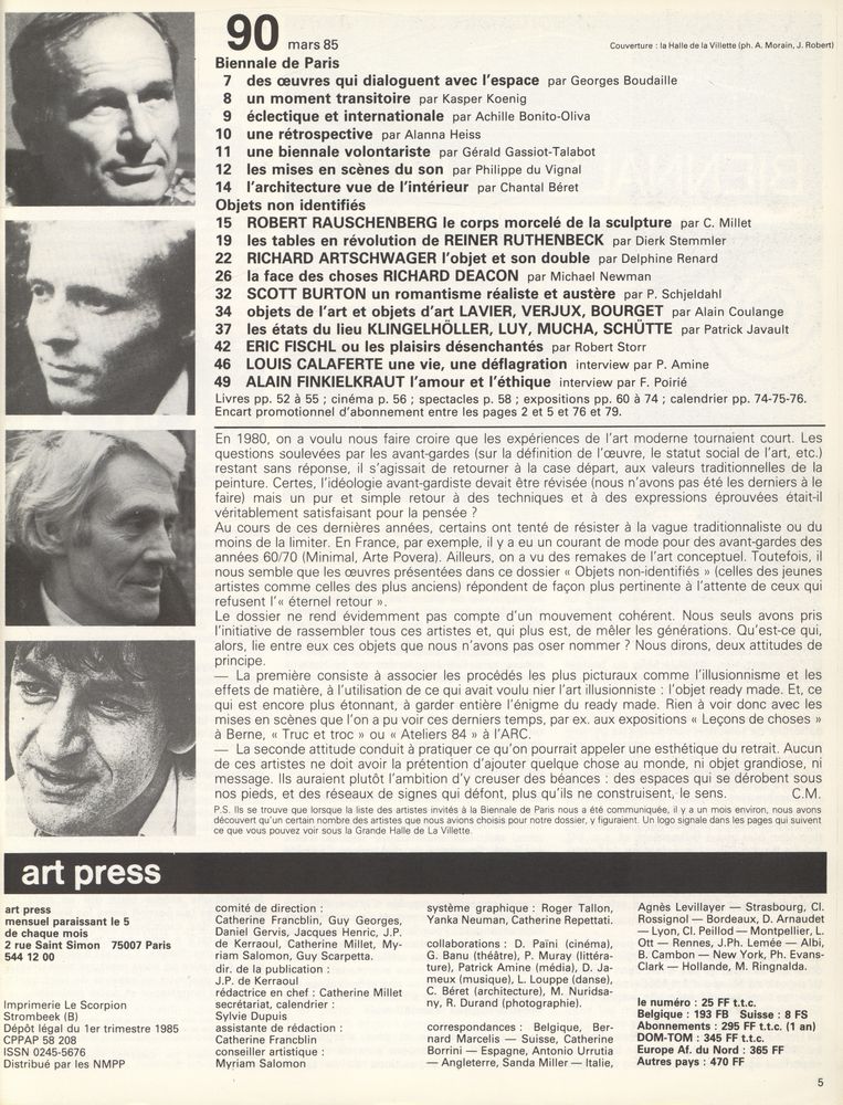 『art press』 90 mars 1985 2