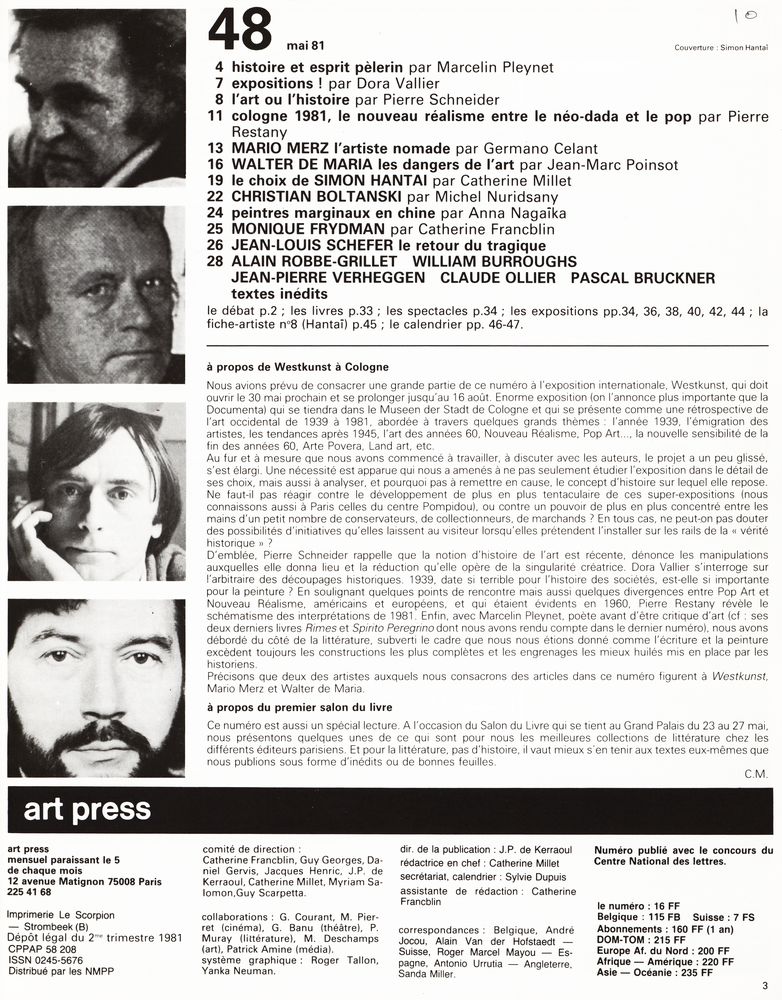 『art press』 48 mai 1981 2