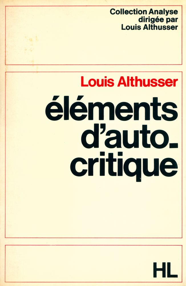 『éléments d'autocritique』 1