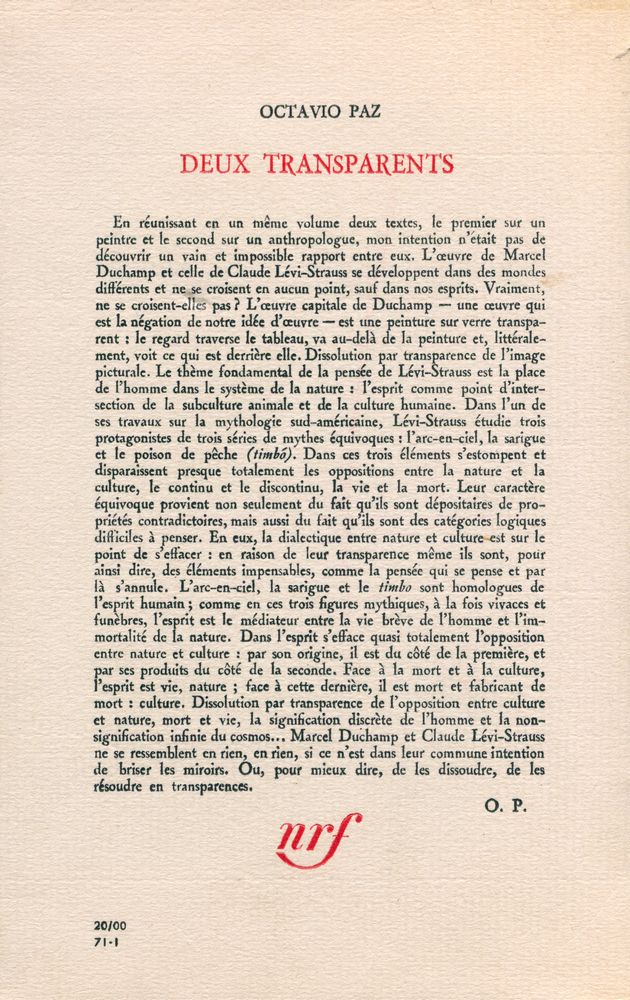 『DEUX TRANSPARENTS : MARCEL DUCHAMP ET LÉVI - STRAUSS』 3