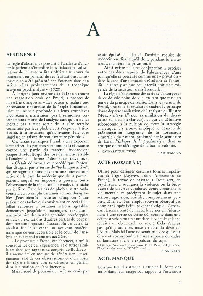 『L'apport freudien』 2