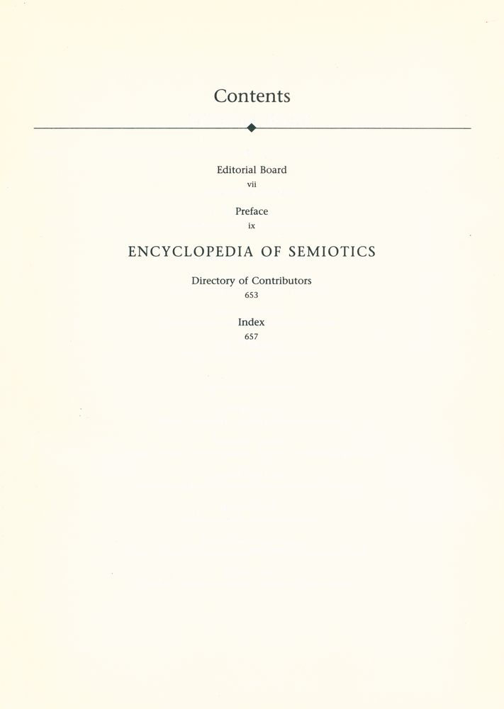 『Encyclopedia of semiotics』 2