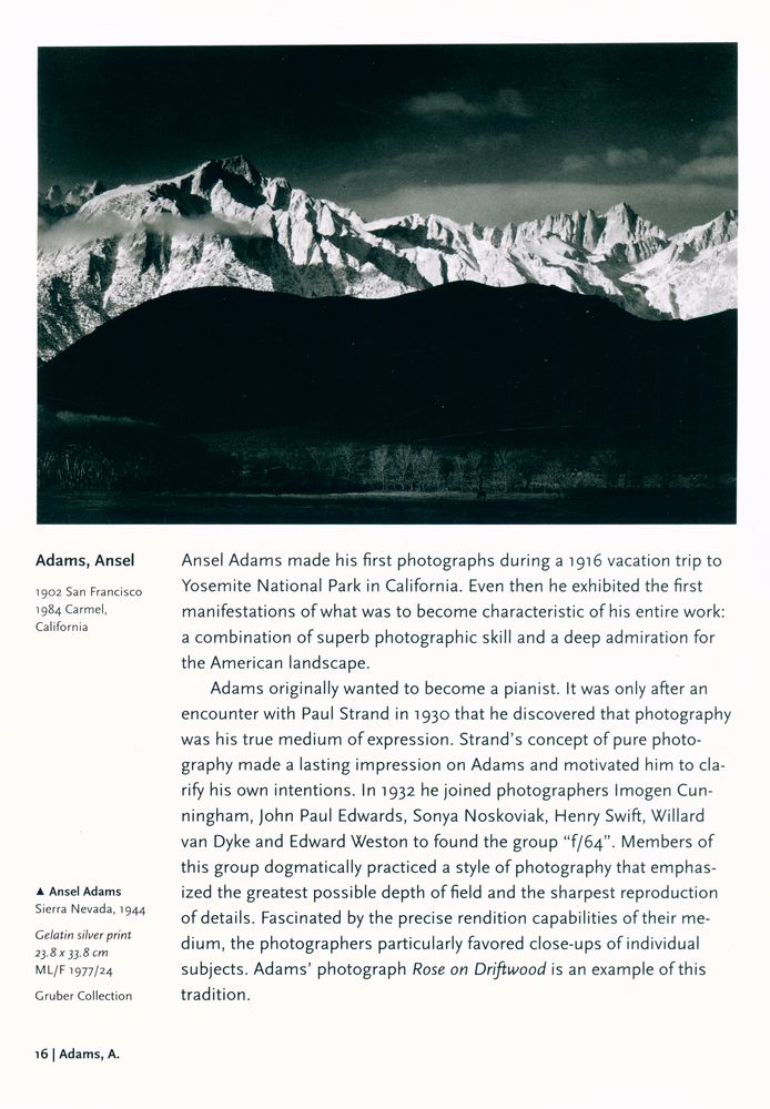 『20TH CENTURY PHOTOGRAPHY : Museum Ludwig Cologne』 2