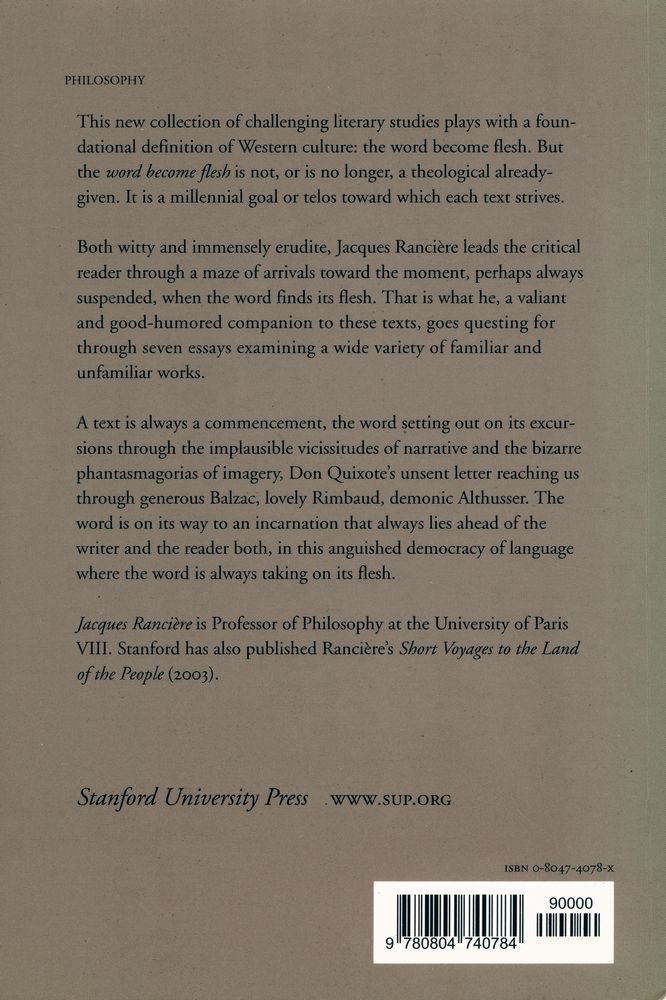 『The flesh of words : the politics of writing』 3