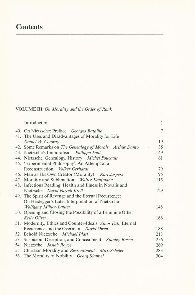 『Nietzsche: critical assessments Volume Ⅲ』 2