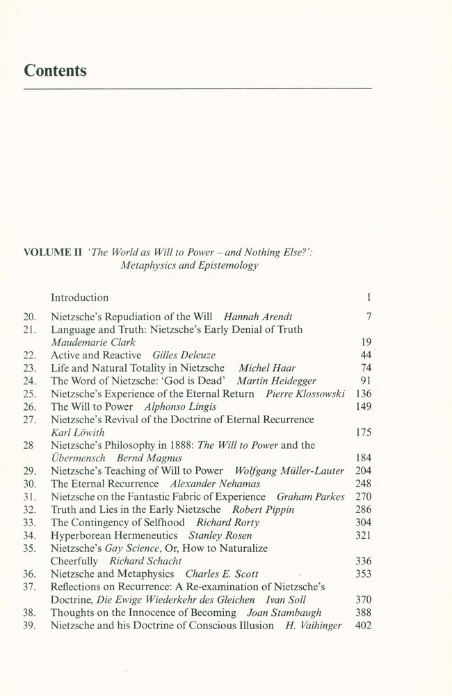『Nietzsche: critical assessments Volume Ⅱ』 2