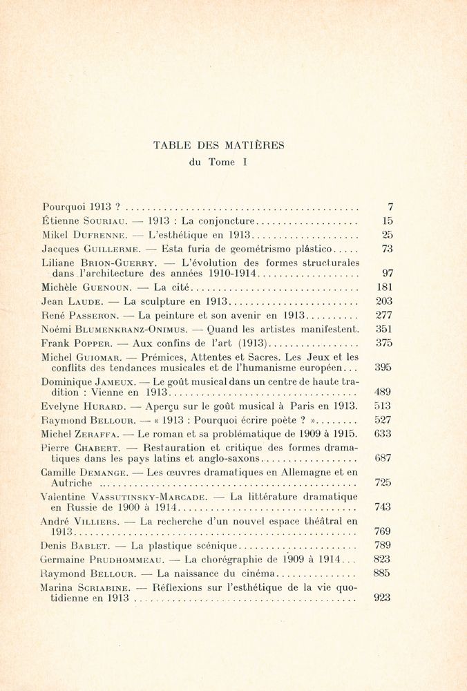 『L'ANNÉE 1913 : Les formes esthétiques de l'œuvre d'art à la veille de la première guerre mondiale Tome 1』 2