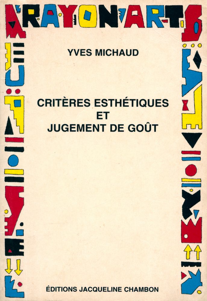 『CRITÈRES ESTHÉTIQUES ET JUDGEMENT GOÛT』 1
