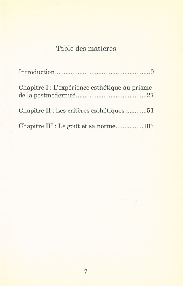 『CRITÈRES ESTHÉTIQUES ET JUDGEMENT GOÛT』 2