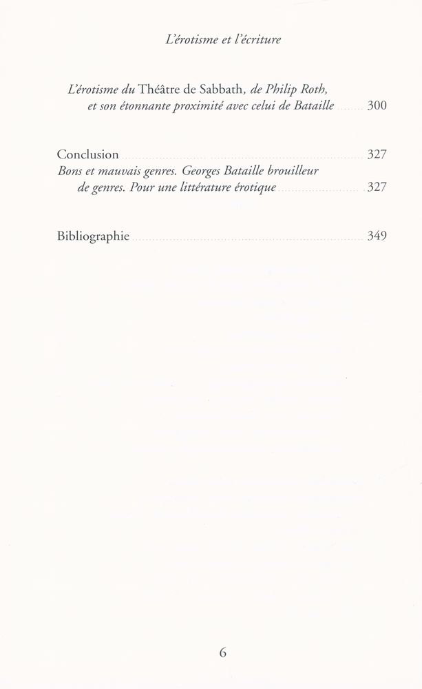 『GEORGES BATAILLE, L'ÉROTISME ET L'ÉCRITURE : Applications pratiques à l'étude de textes littéraires』 3