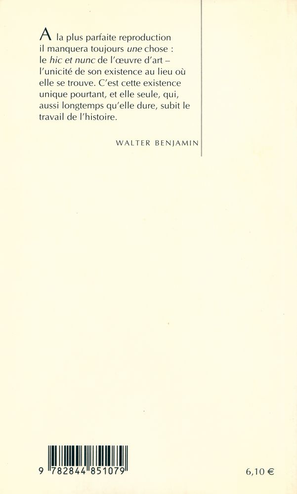 『L´Œuvre d´art à l'époque de sa reproductibilité technique』 3