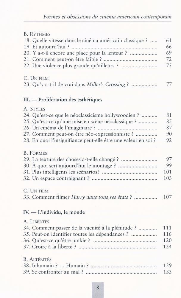 『Formes et obsessions du cinéma américain contemporain(1980-2002)』 3
