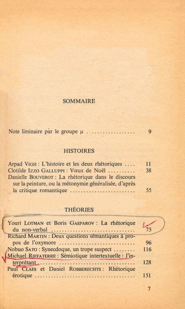 『Rhétoriques, sémiotiques : Revue d'Esthétique 1979/1 - 2』 2