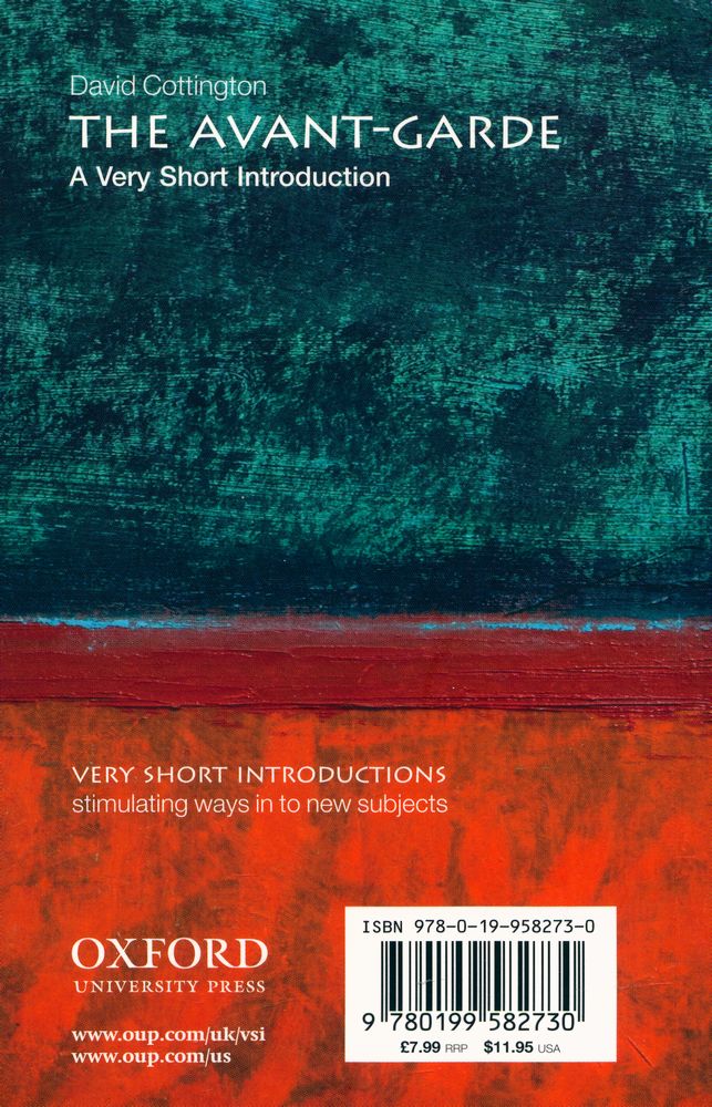 『THE AVANT - GARDE : A Very Short Introduction』 3