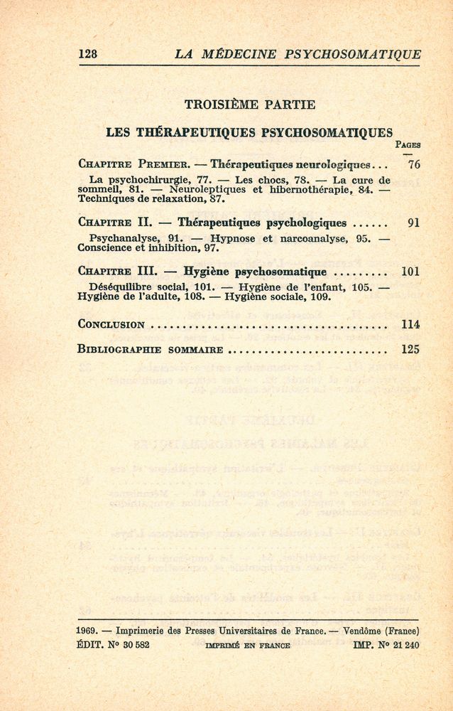 『LA MÉDECINE PSYCHOSOMATIQUE』 3