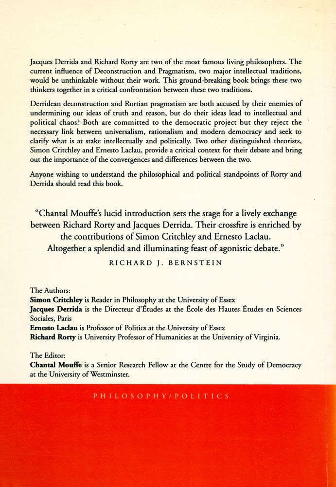 『Deconstruction and pragmatism』 3