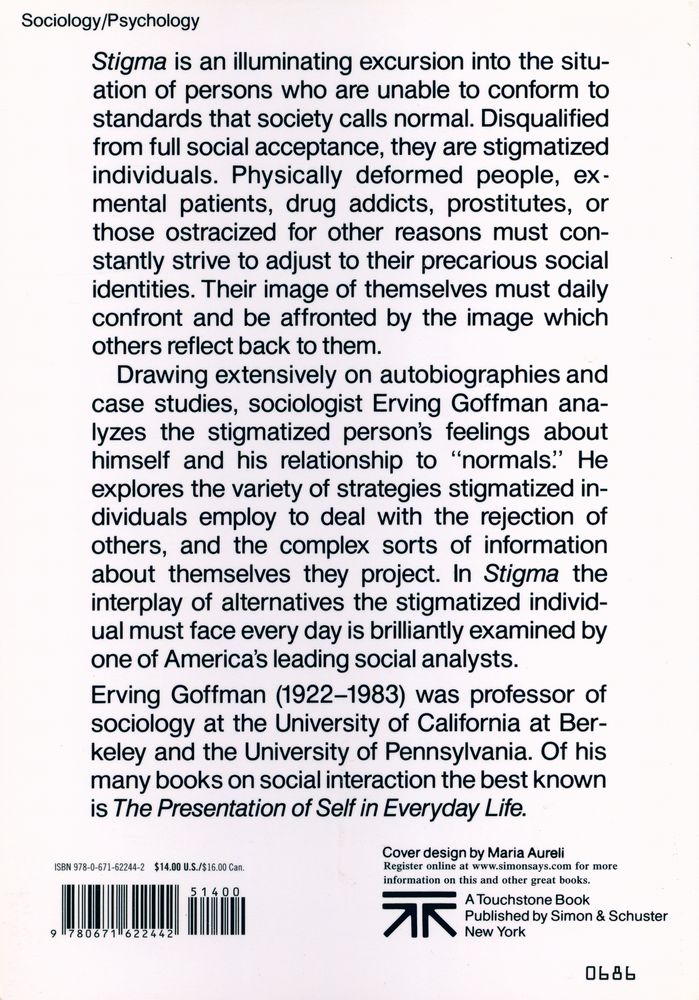 『Stigma : notes on the management of spoiled identity』 3