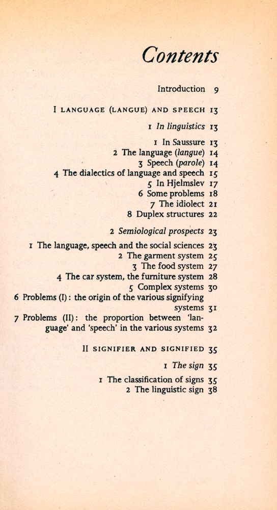 『Elements of Semiology』 2