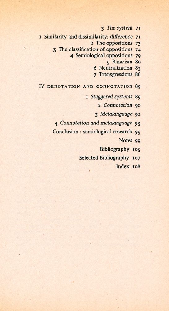『Elements of Semiology』 4
