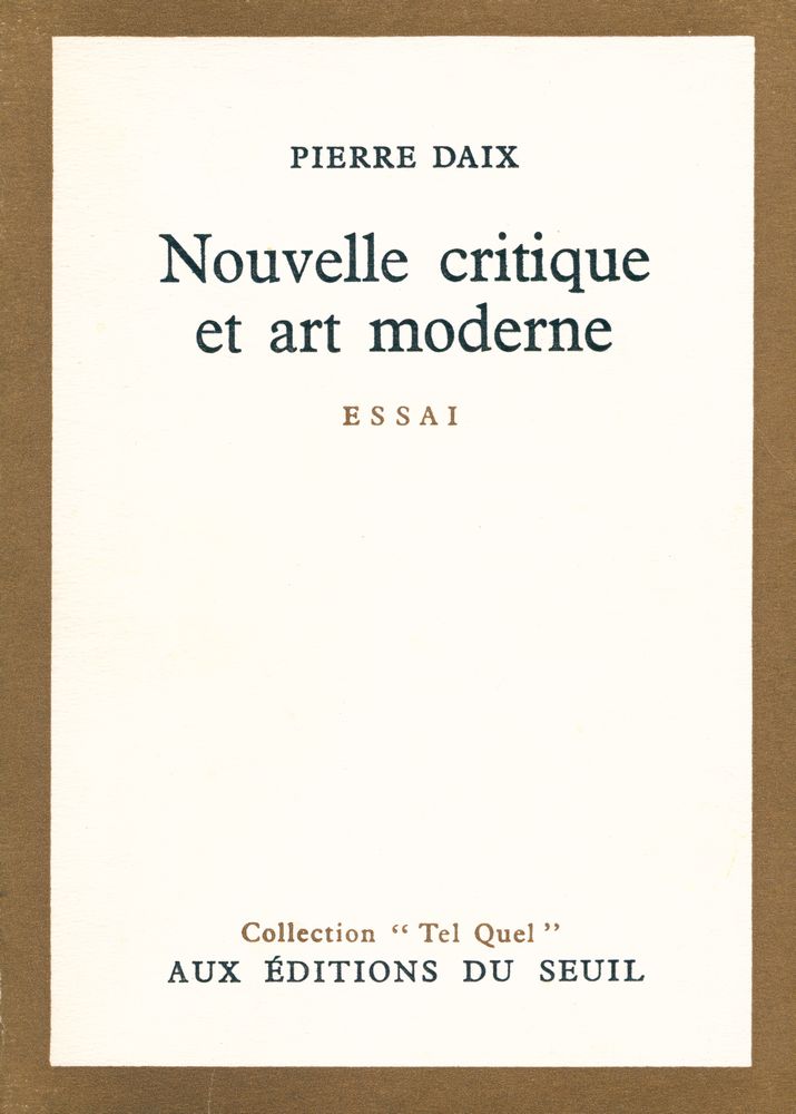 『Nouvelle critique et art moderne : ESSAI』 1