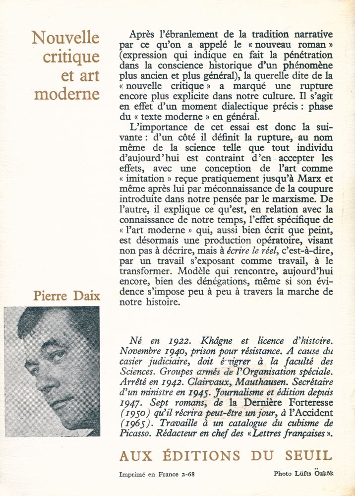 『Nouvelle critique et art moderne : ESSAI』 4