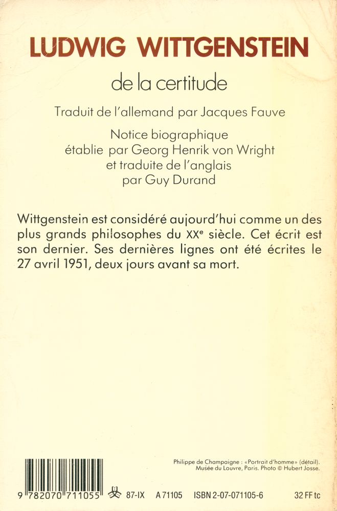 『de la certitude』 3