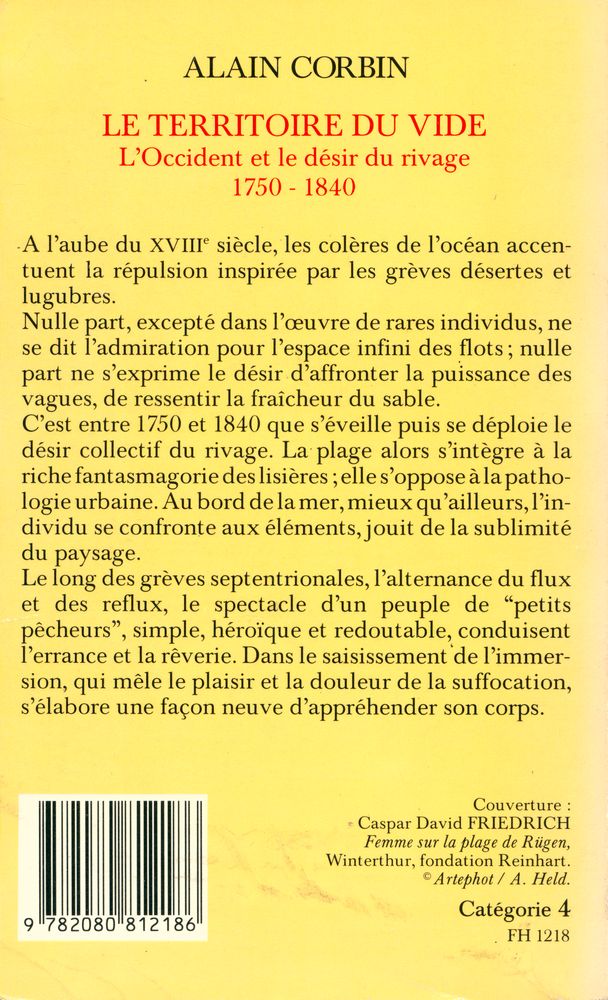 『LE TERRITOIRE DU VIDE : L'Occident et le désir du rivage, 1750 - 1840』 5