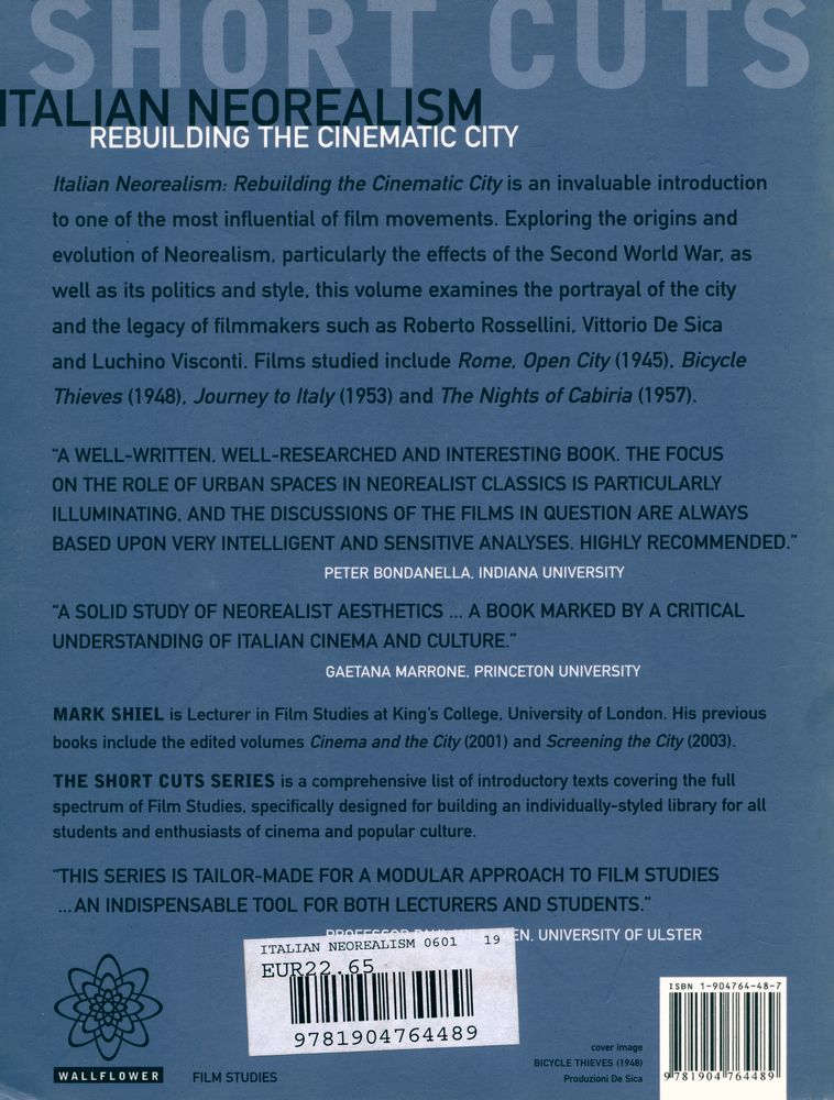 『ITALIAN NEOREALISM :  REBUILDING THE CINEMATIC CITY』 3