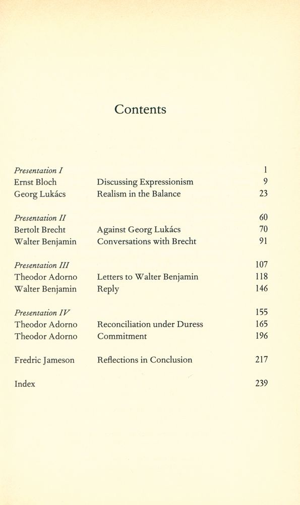 『Aesthetics and Politics』 2
