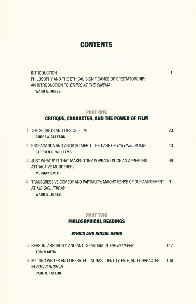 『Ethics at the cinema』 2