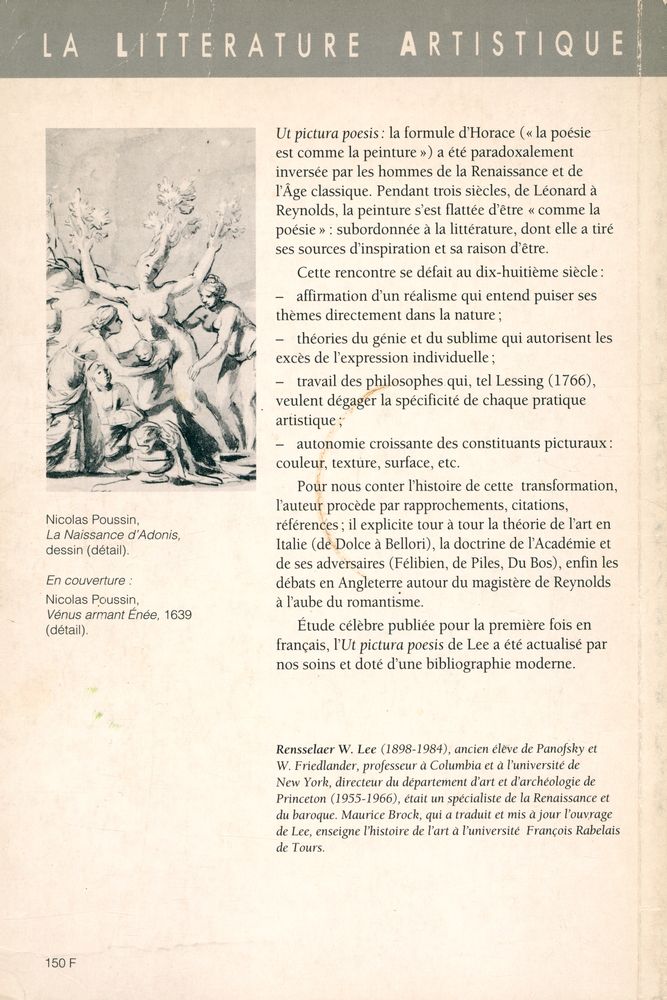 『Ut Pictura Poesis : Humanisme et théorie de la Peinture : XVe - XVIIIe siècles』 3