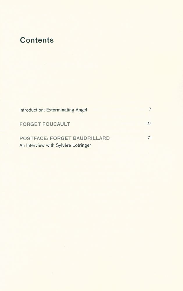 『FORGET FOUCAULT』 2