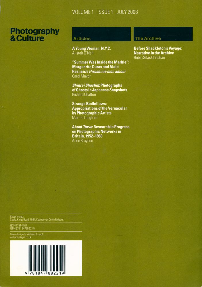 『Photography & Culture』 Volume 1 Issue 1 July 2008 3