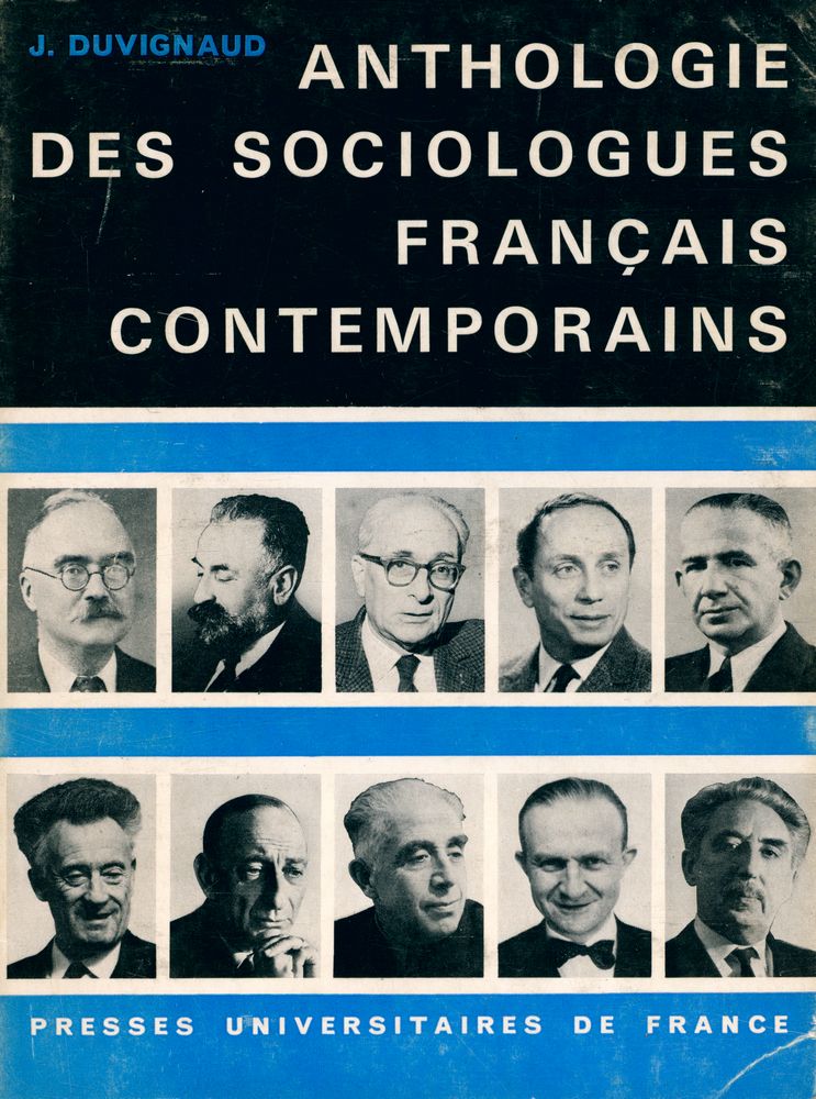 『ANTHOLOGIE DES SOCIOLOGUES FRANÇAIS CONTEMPORAINS』 1