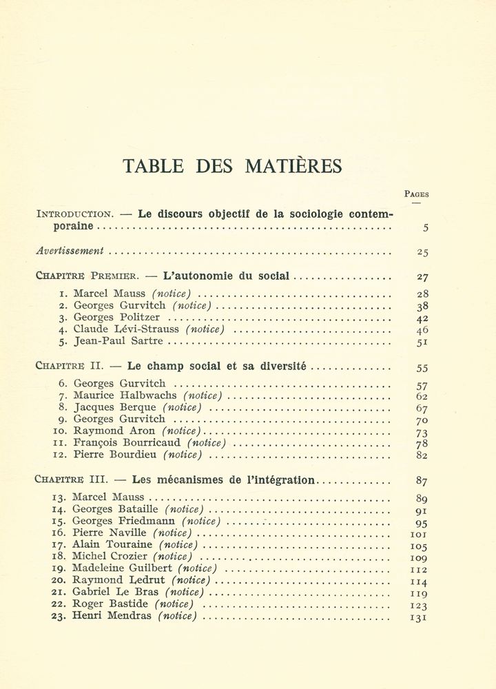 『ANTHOLOGIE DES SOCIOLOGUES FRANÇAIS CONTEMPORAINS』 2