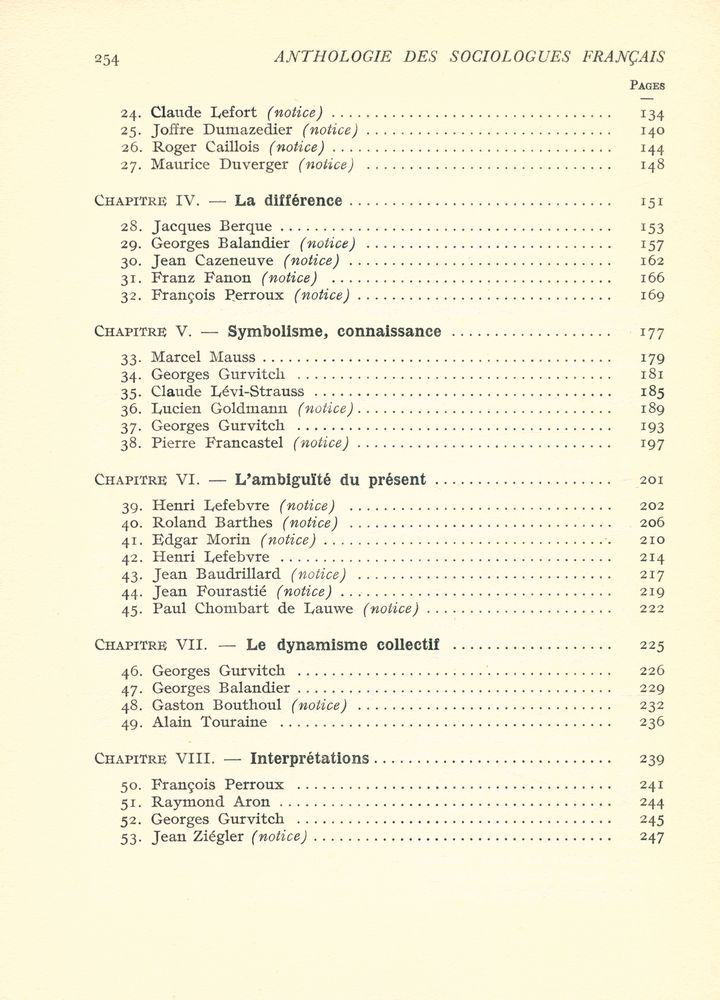 『ANTHOLOGIE DES SOCIOLOGUES FRANÇAIS CONTEMPORAINS』 3
