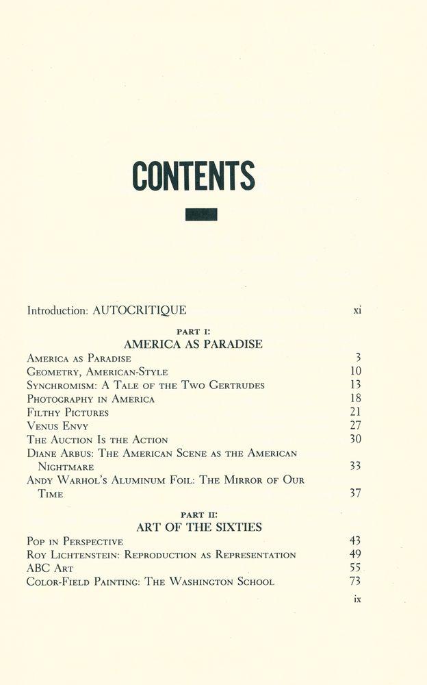 『AUTOCRITIQUE : ESSAYS ON ART AND ANTI - ART : 1963 - 1987』 2