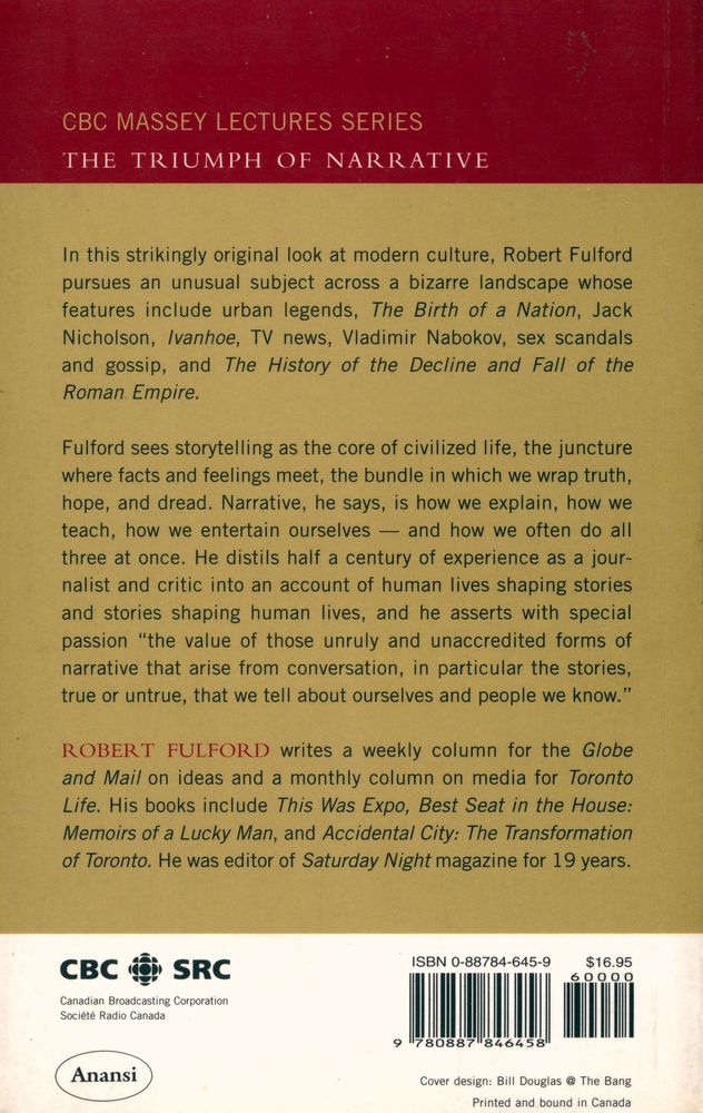 『THE TRIUMPH OF NARRATIVE : Storytelling in the Age of Mass Culture』 3