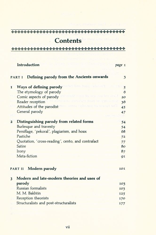 『PARODY : ANCIENT, MODERN AND POST - MODERN』 2