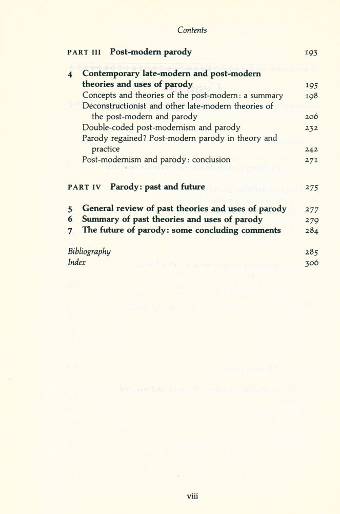 『PARODY : ANCIENT, MODERN AND POST - MODERN』 3