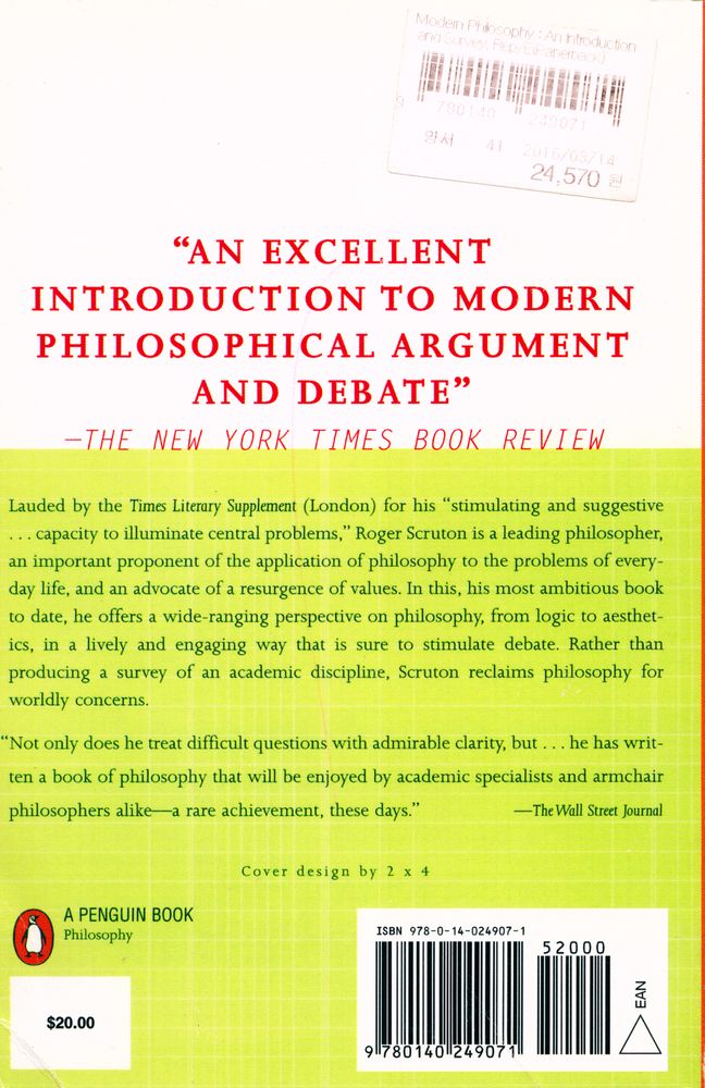 『Modern Philosophy : An Introduction and Survey』 4