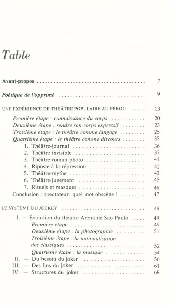 『Théâtre de l'opprimé』 2