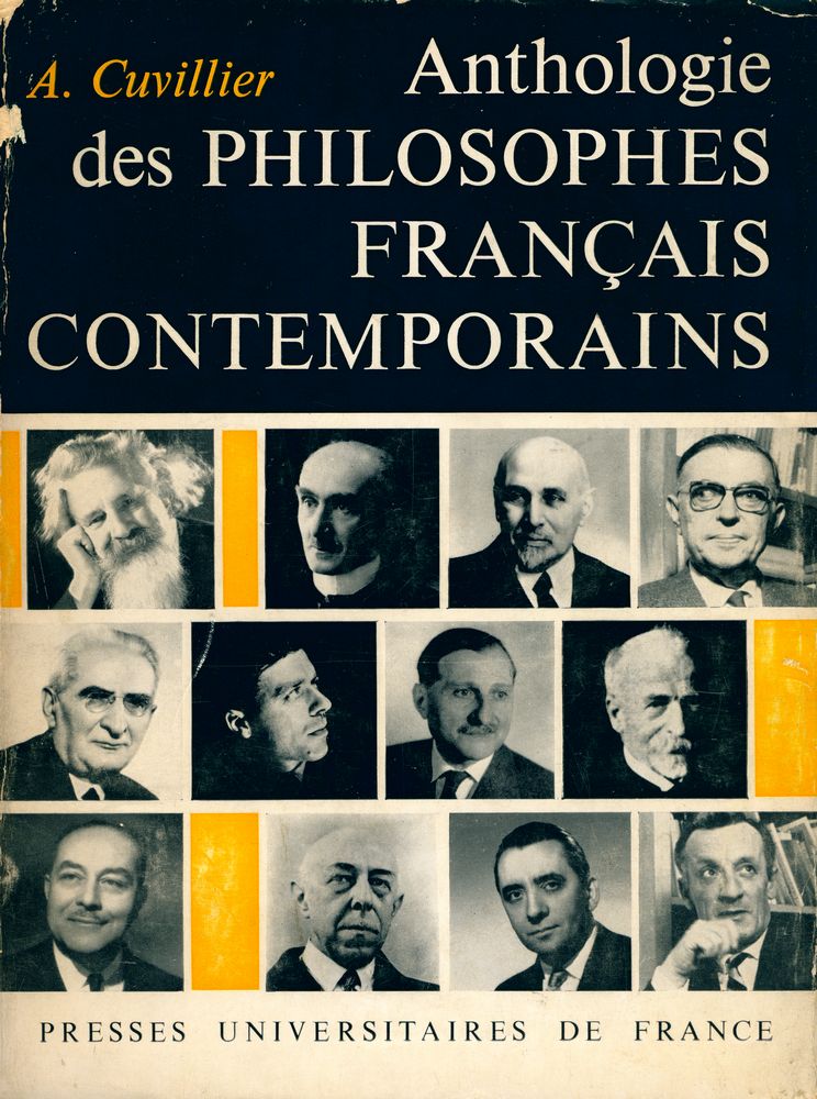 『Anthologie des PHILOSOPHES FRANÇAIS CONTEMPORAINS』 1