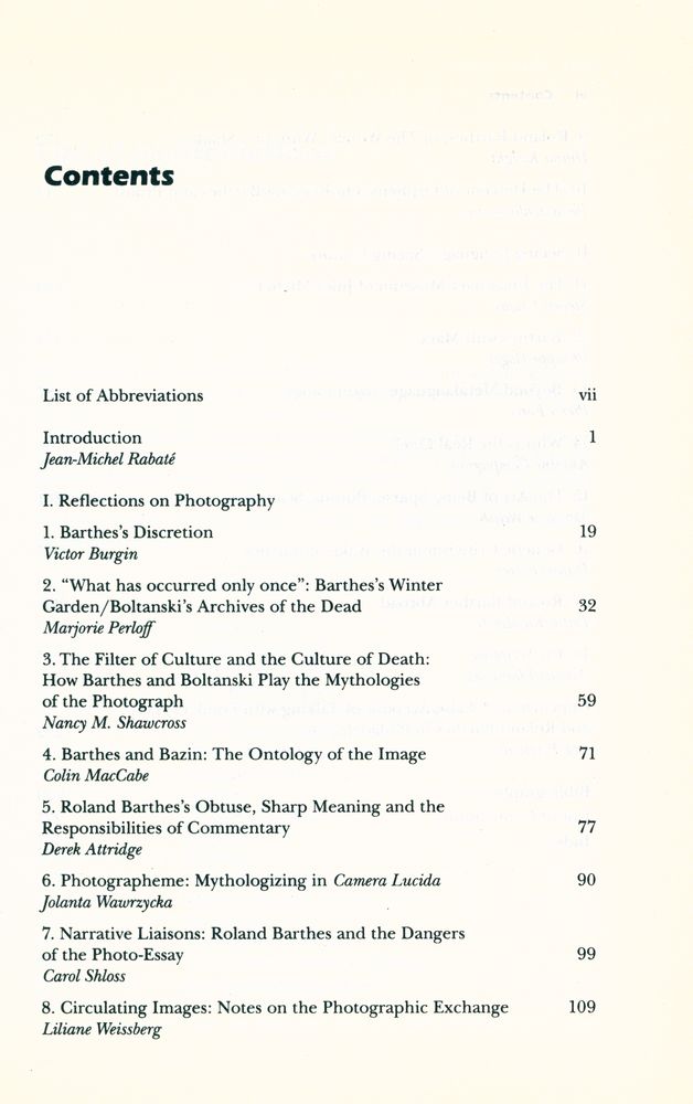 『Writing the Image After Roland Barthes』 2