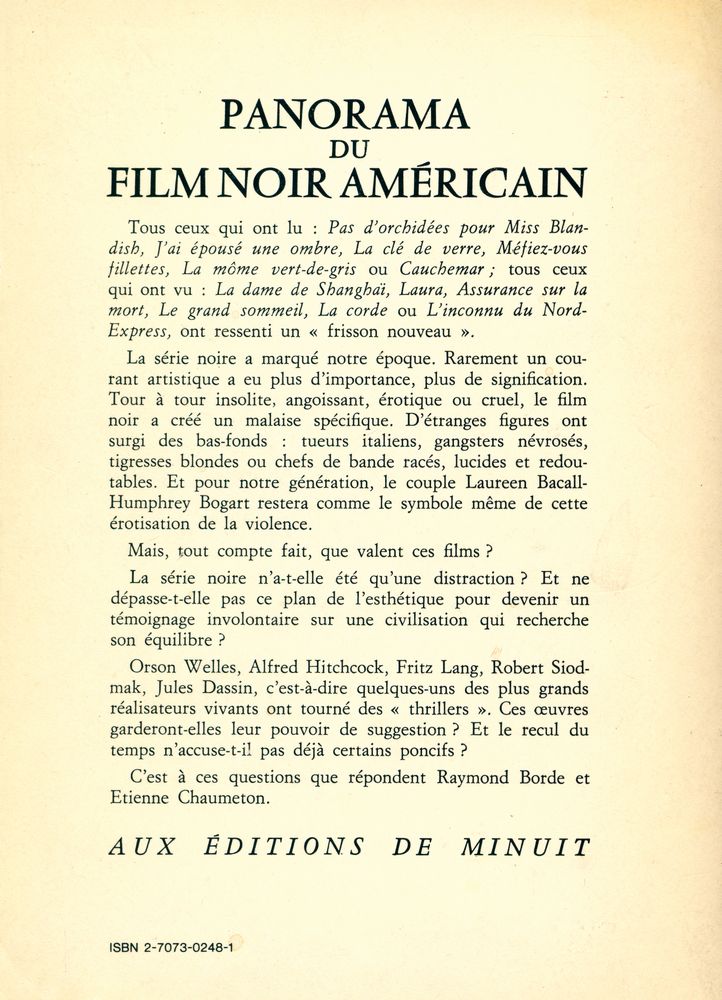 『PANORAMA DU FILM NOIR AMÉRICAIN(1941 - 1953)』 4